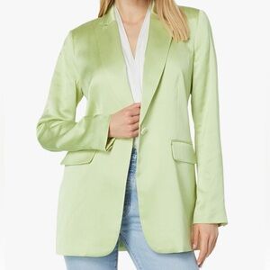 Vince Camuto Single-Breasted Blazer + Matching Pencil Skirt - Lilly Green (Neon)